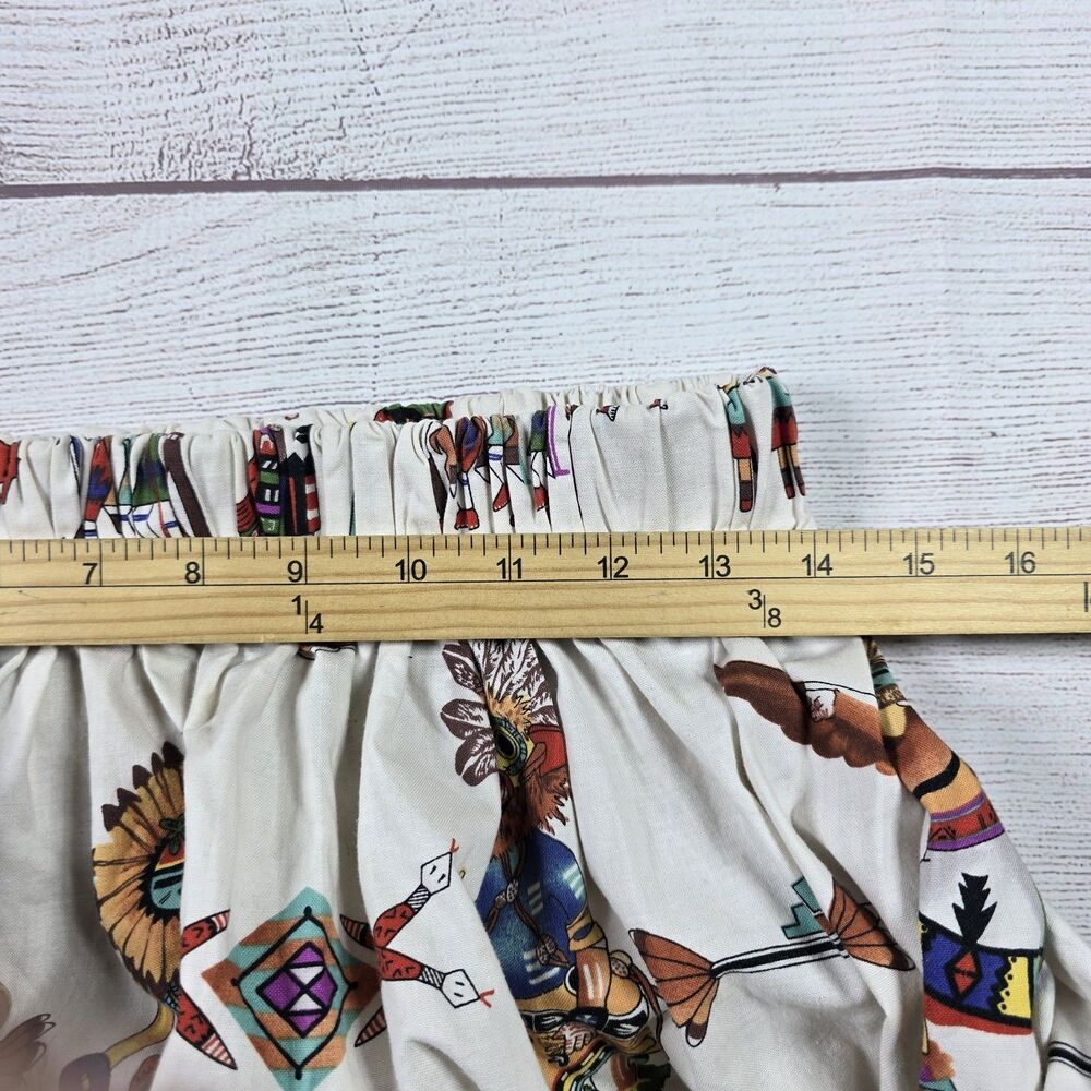 Vintage Jacquelines Sante Fe Skirt Size M Wearable Art 90s Aztec Southwestern - Picture 9 of 10